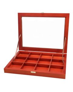 Luxe Houten Showvitrine 395x305 mm. - 12 vakken