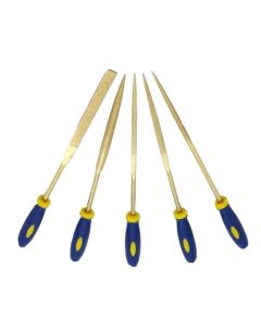 Set van 5 diamantvijlen 180 x 4 mm.