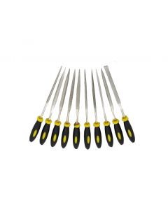 Set van 10 diamantvijlen 150 x 3 mm.