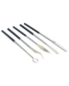 Set van 5 riffler diamantvijlen, 140 x 3 mm
