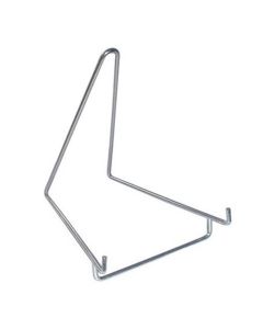 Metalen verchroomde presentatie standaard 85x130x130 mm.