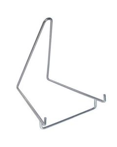 Metalen verchroomde presentatie standaard 140x160x150 mm.