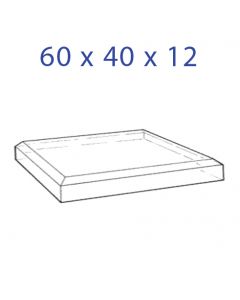 Acrylglas Sokkel 60 x 40 x 12 mm. met Afgeschuinde Kanten