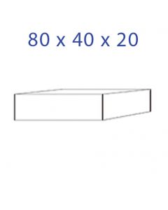 Acrylglas Sokkel 80 x 40 x 20 mm.