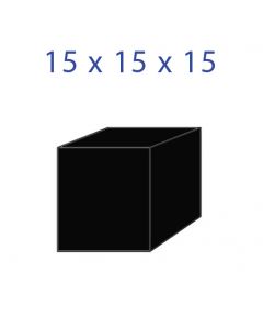 Acrylglaskubus Zwart 15x15x15mm. 