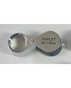 Inslagloupe 10x vergr. triplet Ø 21 mm.