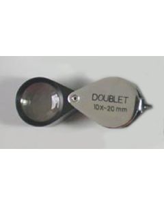 Inslagloupe 10x vergr. doublet Ø 20 mm.