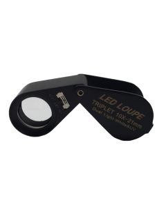 Inslagloupe 10x, Ø 21 mm, met 6 Leds en UV. verlichting 