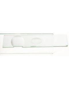 Objectglaasjes Wit Glas Uitgeslepen holte 10 st.
