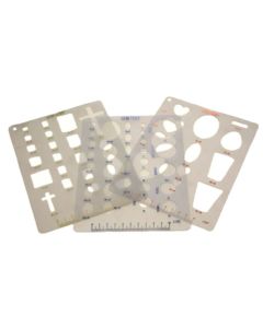 81035 Bodemshat set van 3 Kunststof sjablonen lapidary