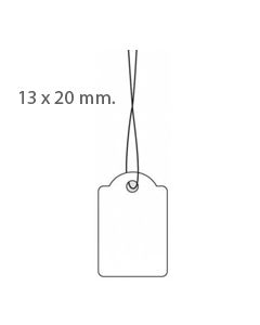 prijskaartje 13x20mm met koord