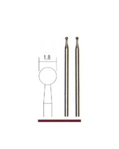 Diamant slijpstift bolvorm Ø 1,8 mm.