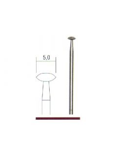 Diamant slijpstift lensvorm Ø 5,0 mm.