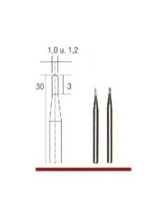 Hardmetaal freesboor (speerboren) Ø 1,0 & 1,2 mm.