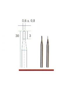 Hardmetaal freesboren (speerboren) Ø 0,6 & 0,8 mm.