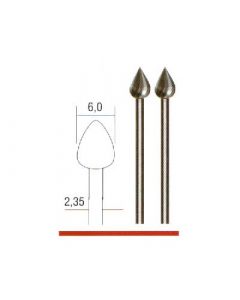 Freesstift staal vlamform Ø 6,0 mm.