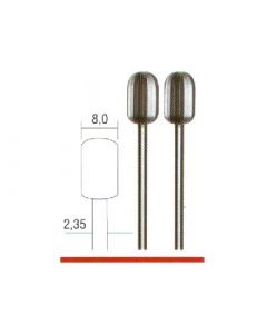 Freesstift staal tonvorm Ø 8,0 mm.