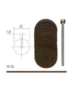 Korund doorslijpschijven Ø 22 mm. + houder